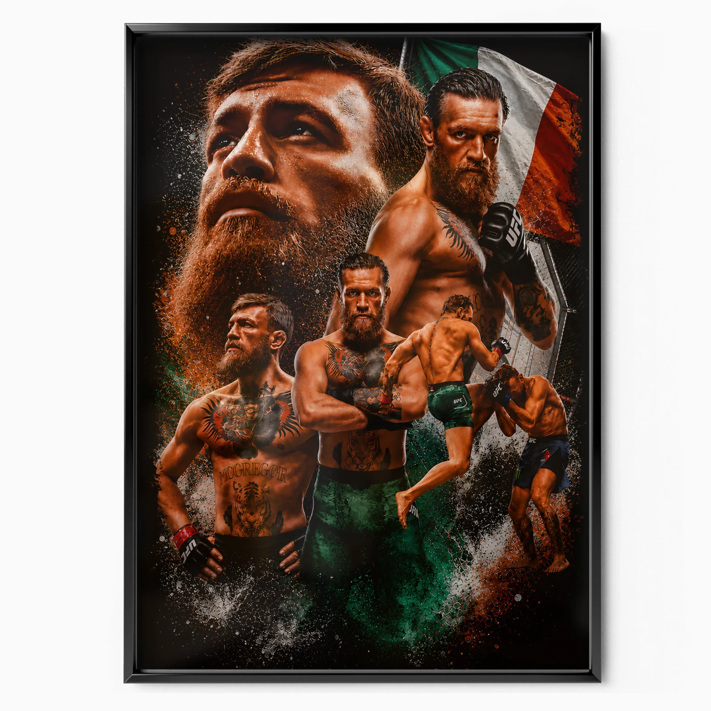 Conor McGregor Poster The Notorious Irish poster in black frame — Posters Base official poster shop