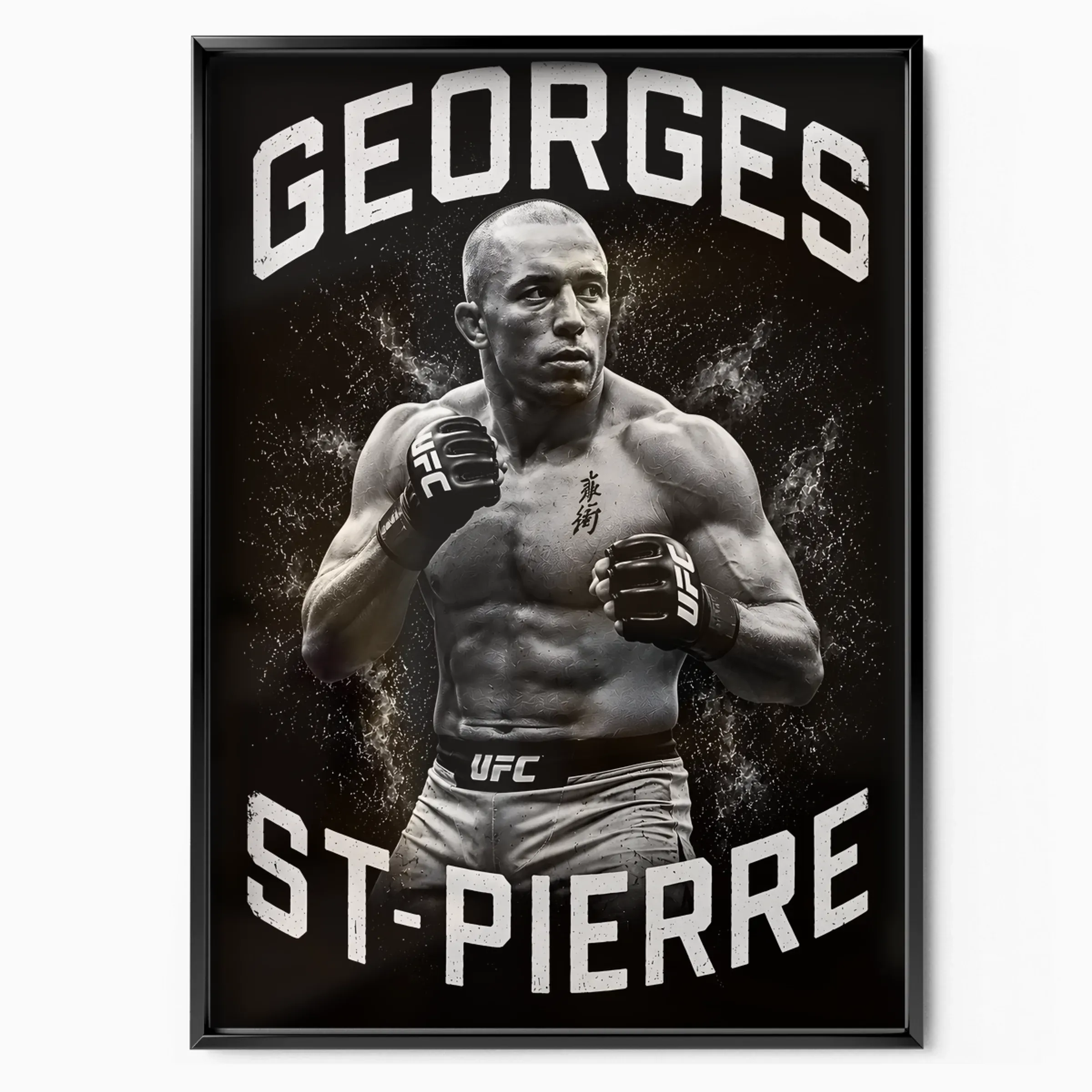 Georges St Pierre Poster GSP poster in black frame — Posters Base official poster shop