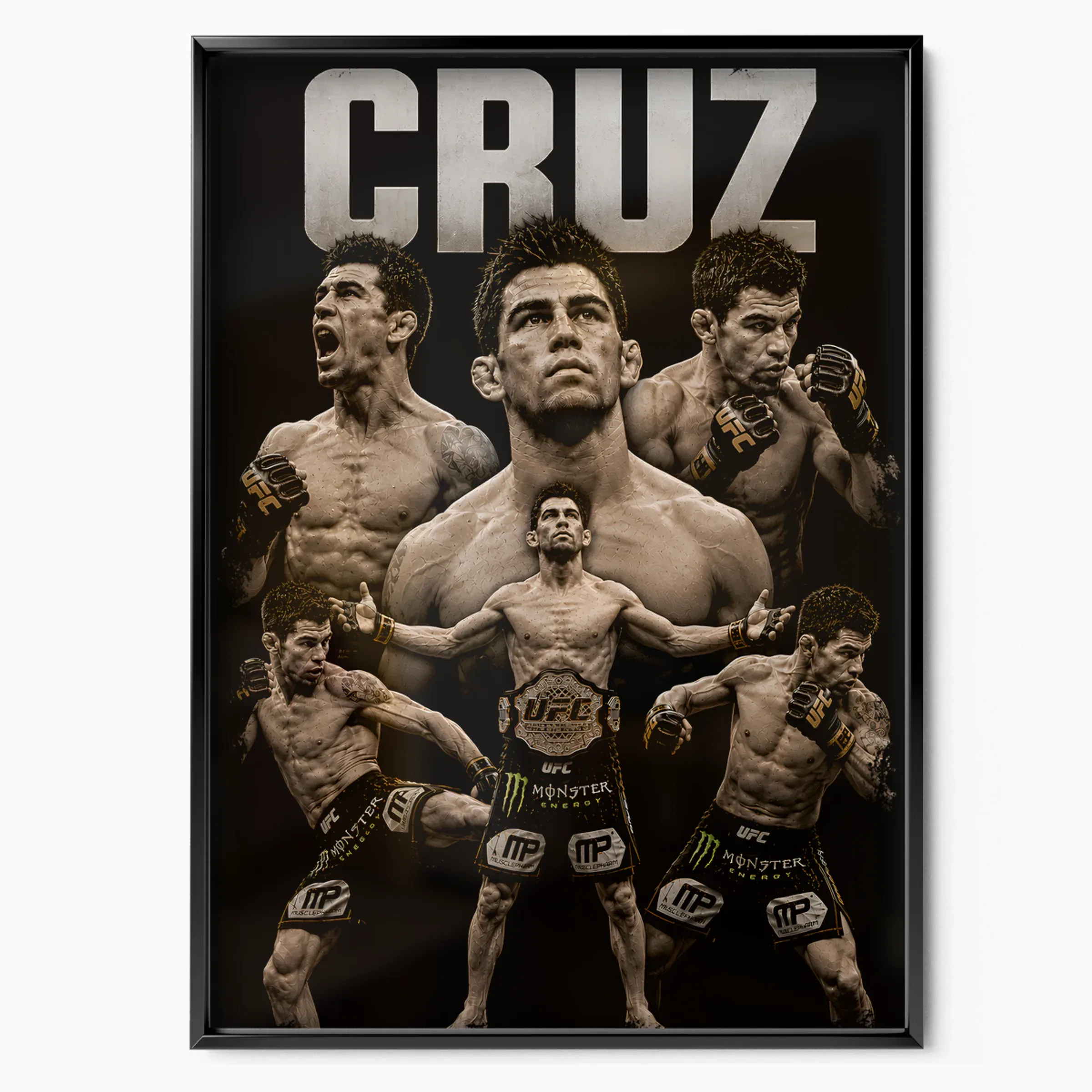 Dominick Cruz Poster The Dominator poster in black frame — Posters Base official poster shop