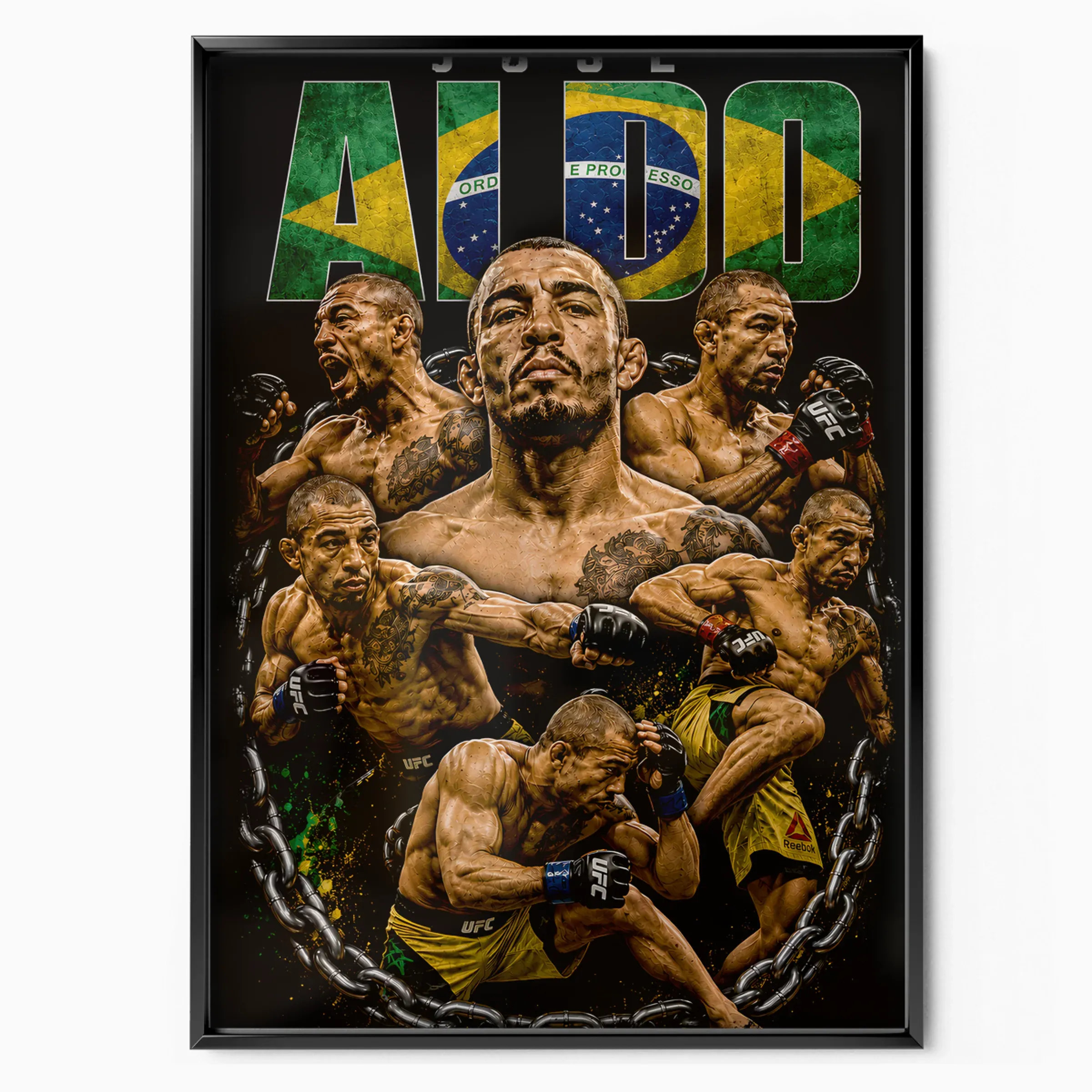 Jose Aldo Poster Scarface poster in black frame — Posters Base official poster shop