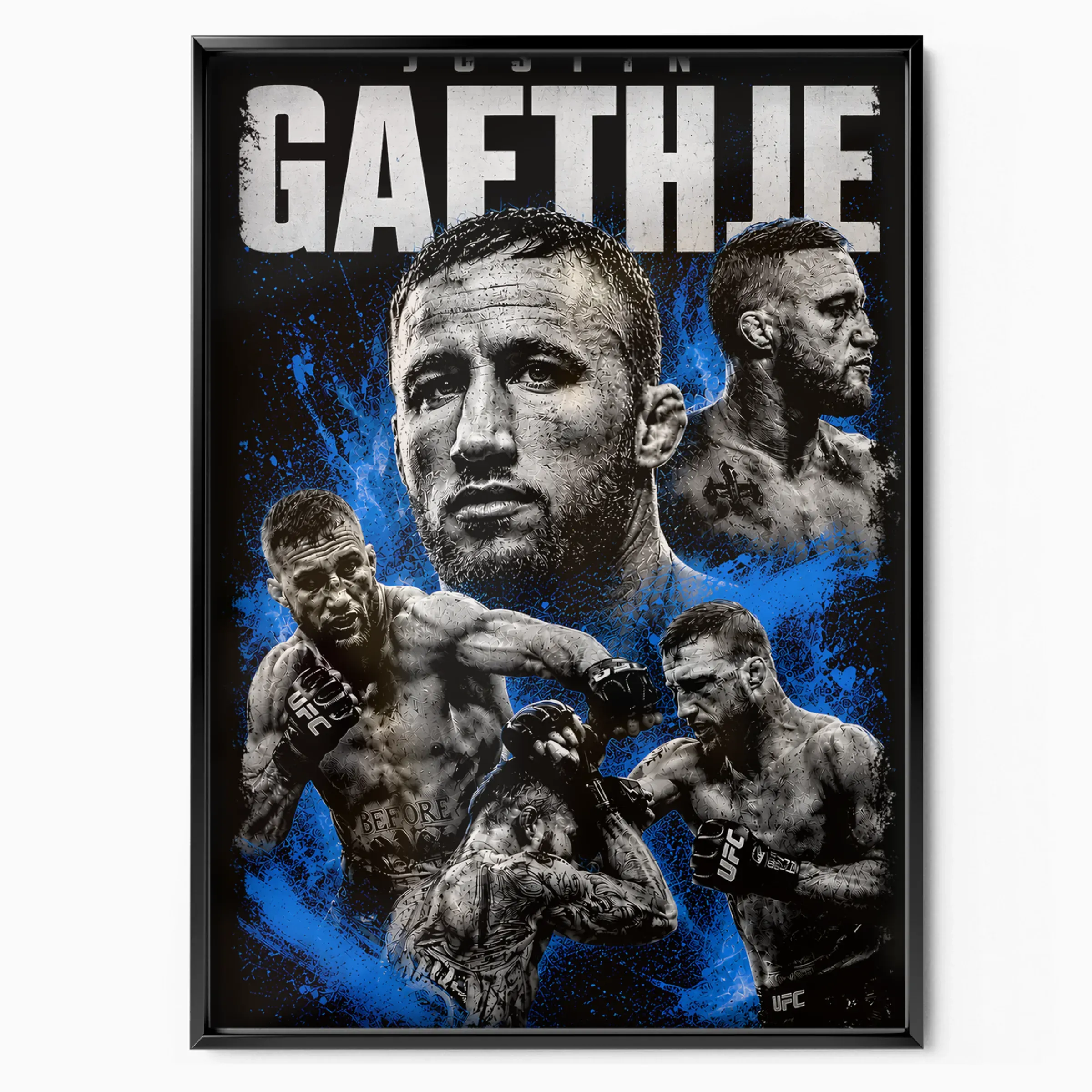 Justin Gaethje Poster The Highlight poster in black frame — Posters Base official poster shop