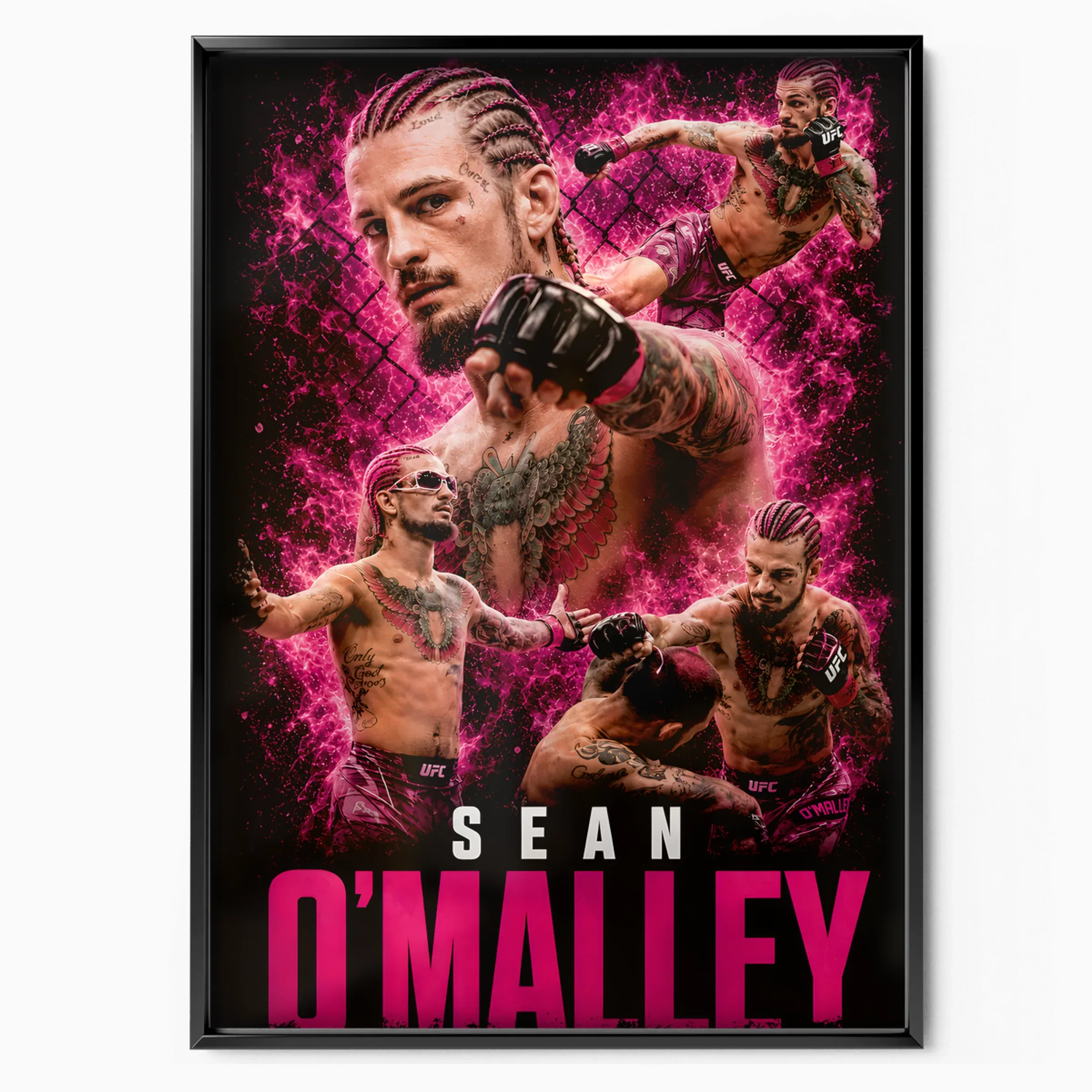 Sean O'Malley Poster Suga poster in black frame — Posters Base official poster shop