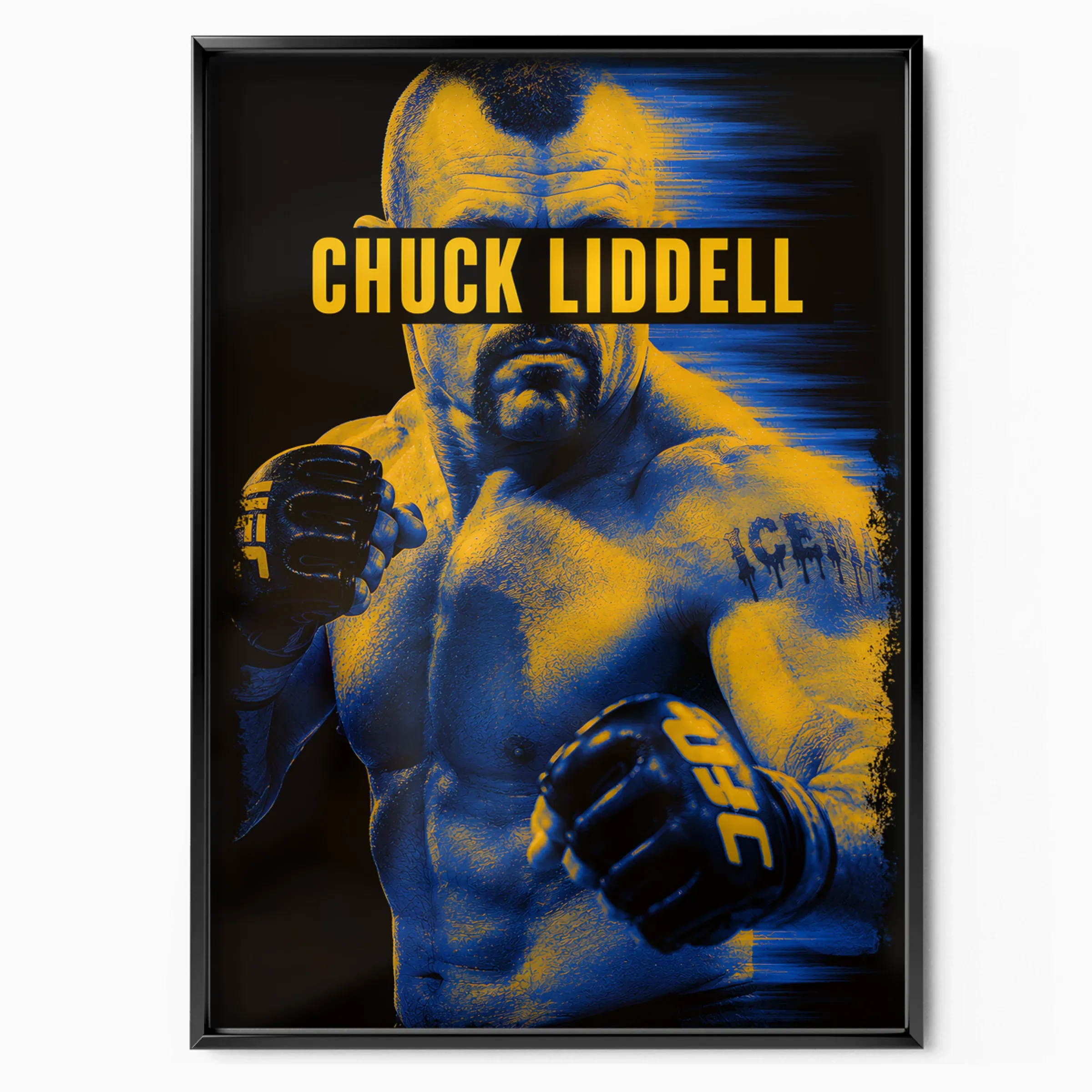 Chuck Liddell Poster The Iceman poster in black frame — Posters Base official poster shop