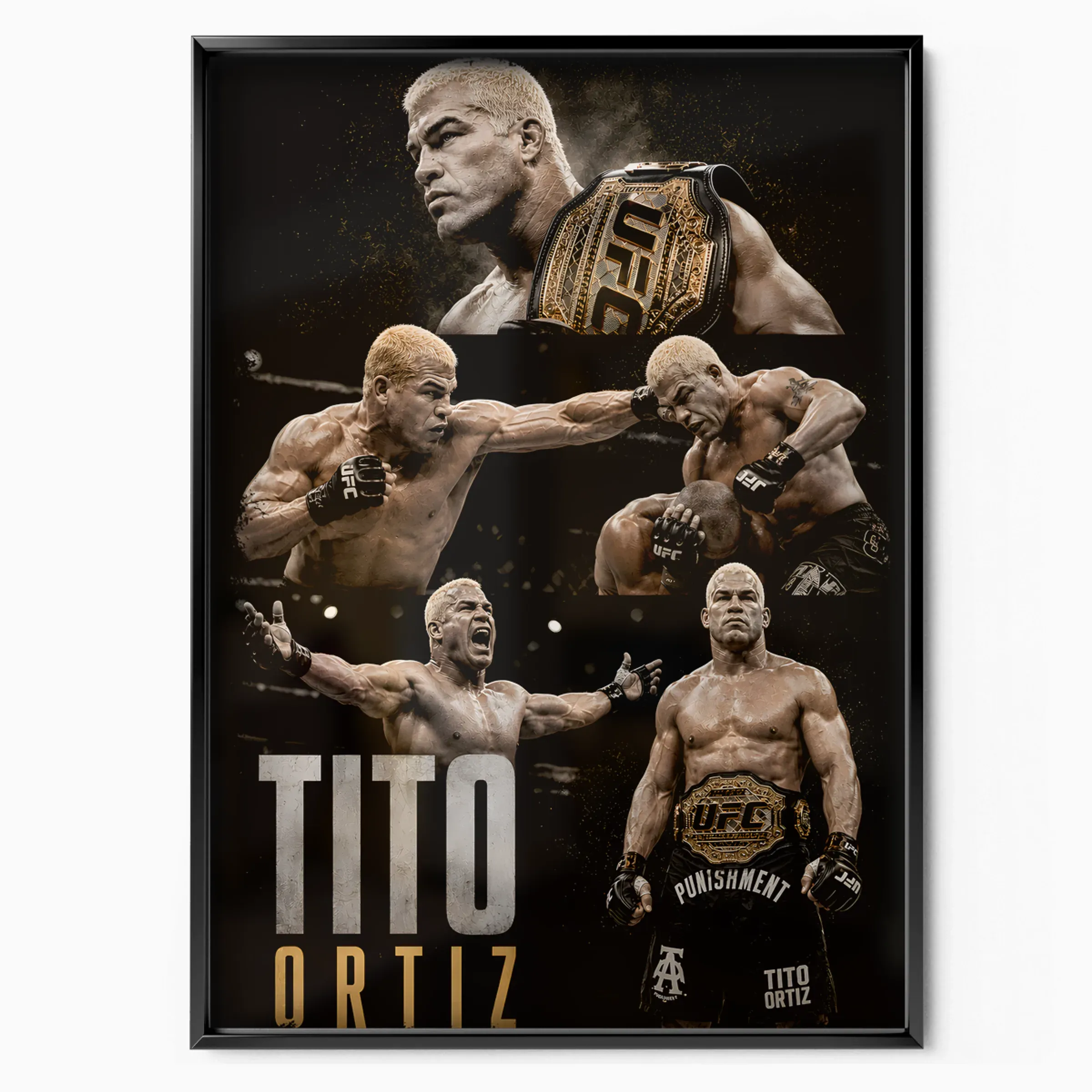 Tito Ortiz Poster Huntington Beach Bad Boy poster in black frame — Posters Base official poster shop