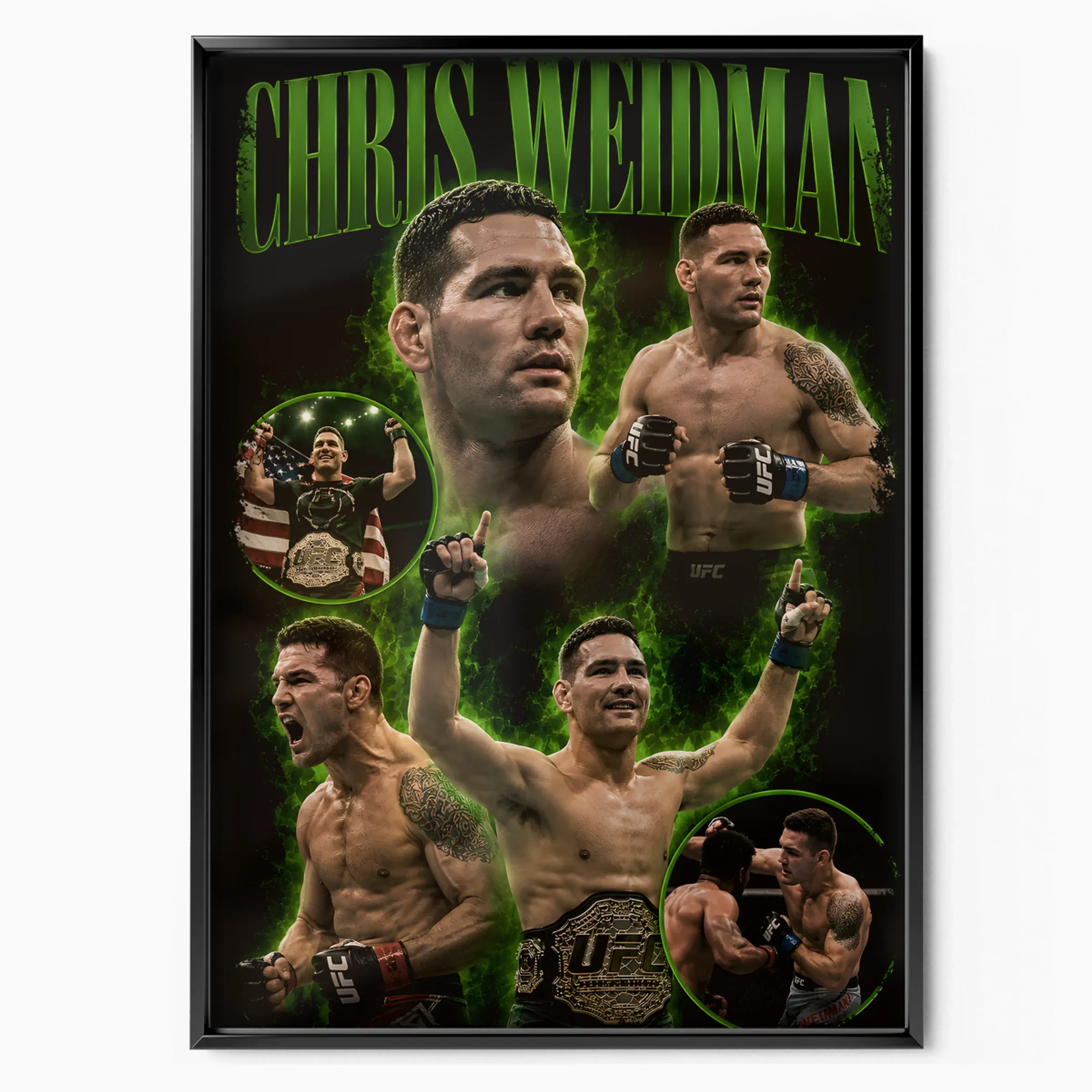 Chris Weidman Poster The All American poster in black frame — Posters Base official poster shop