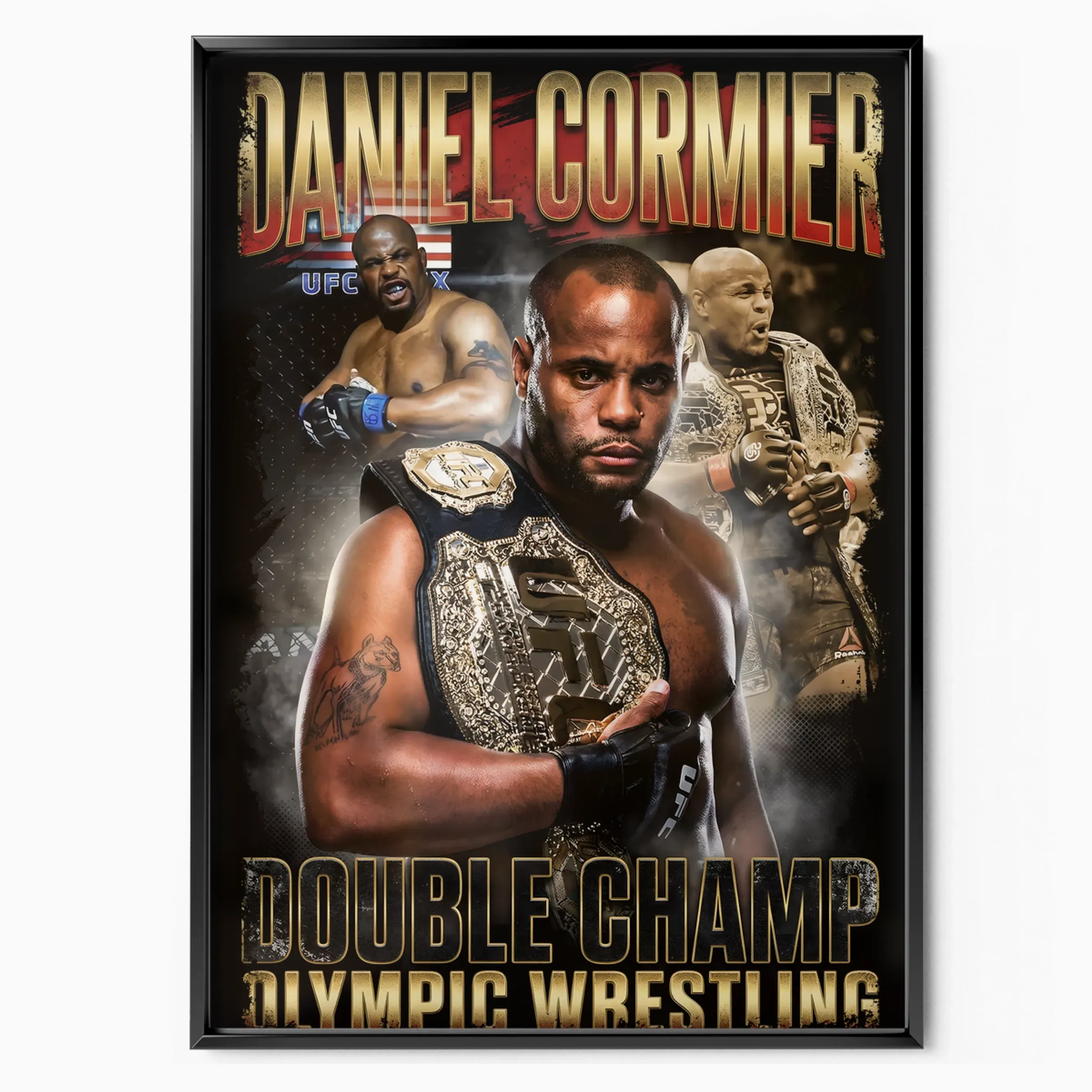 Daniel Cormier Poster Champion poster in black frame — Posters Base official poster shop