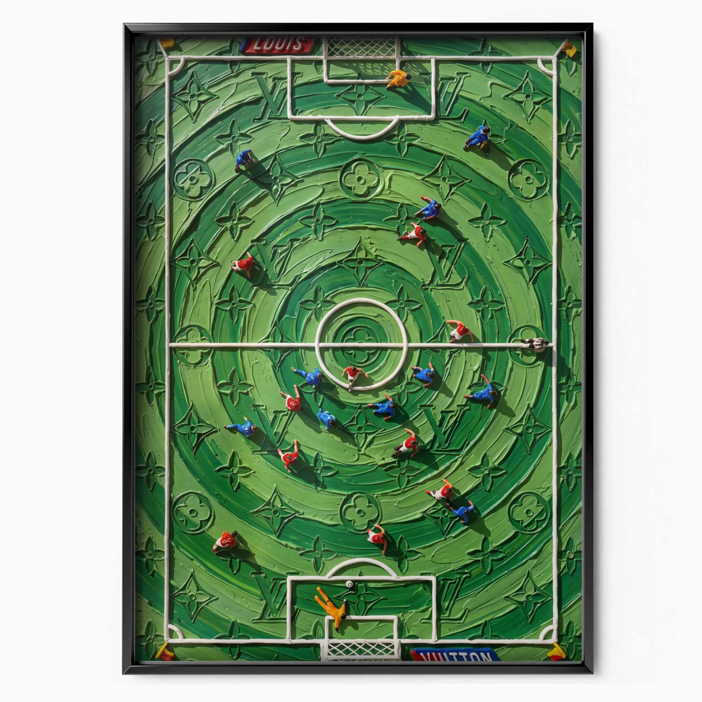 Louis Vuitton Poster Football Pitch poster in black frame — Posters Base official poster shop