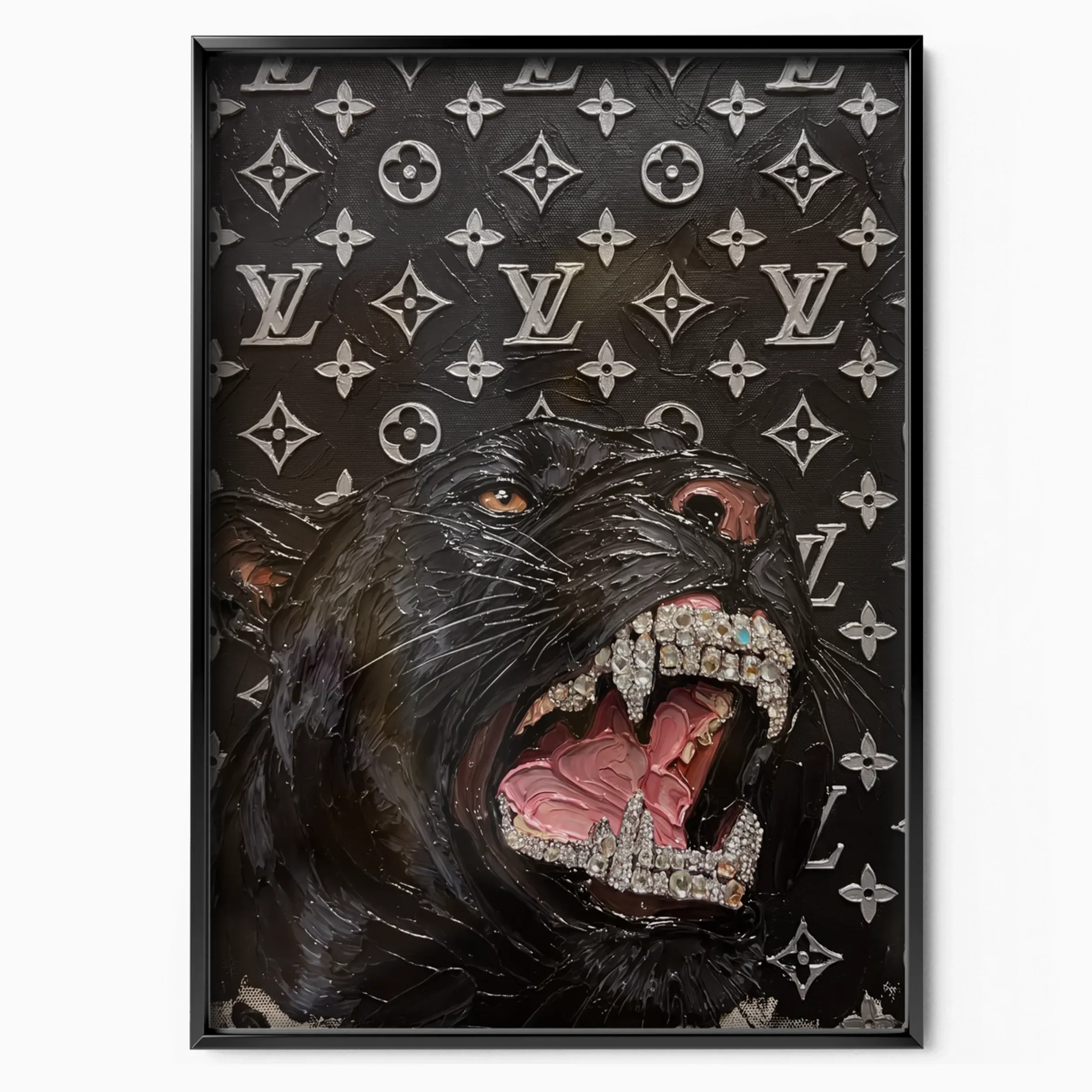 Louis Vuitton Poster Black Panther poster in black frame — Posters Base official poster shop