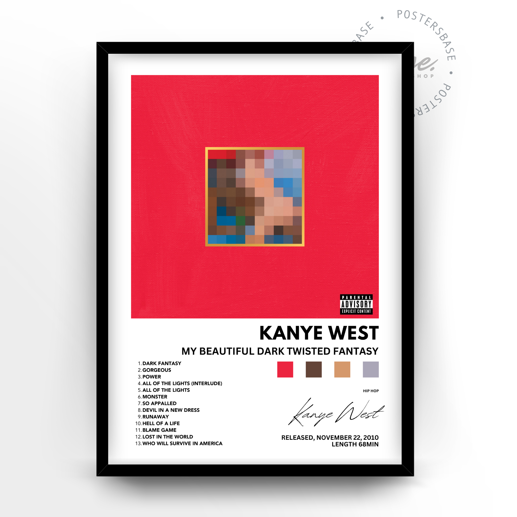 Poster My Beautiful Dark Twisted Fantasy de Kanye West