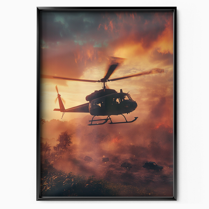 Call Of Duty – Helicopter At Warzone Sunset