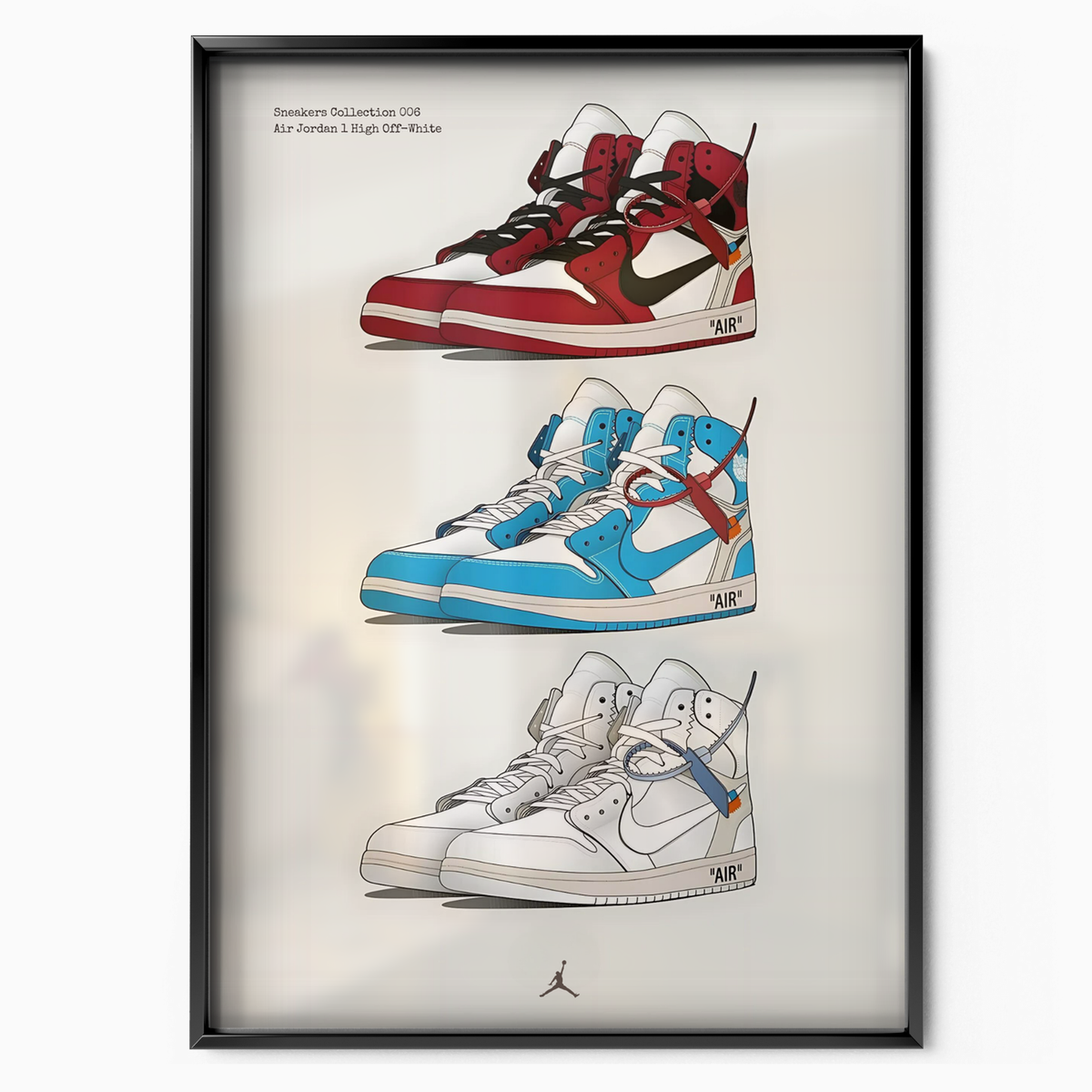 Air Jordan 1 High Off White Triple Pair