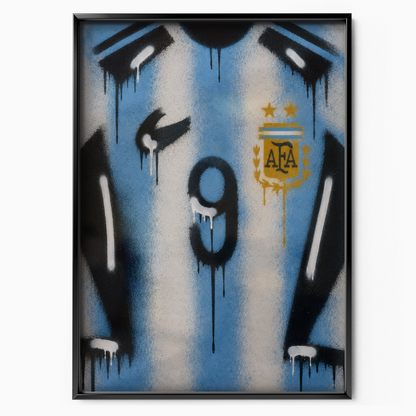 Argentina National Team - Jersey Art Poster