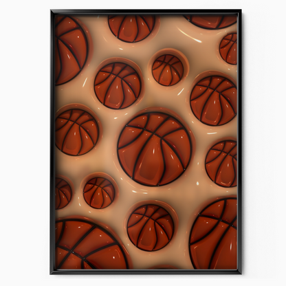 Basketball Slick Orange Ball Texture