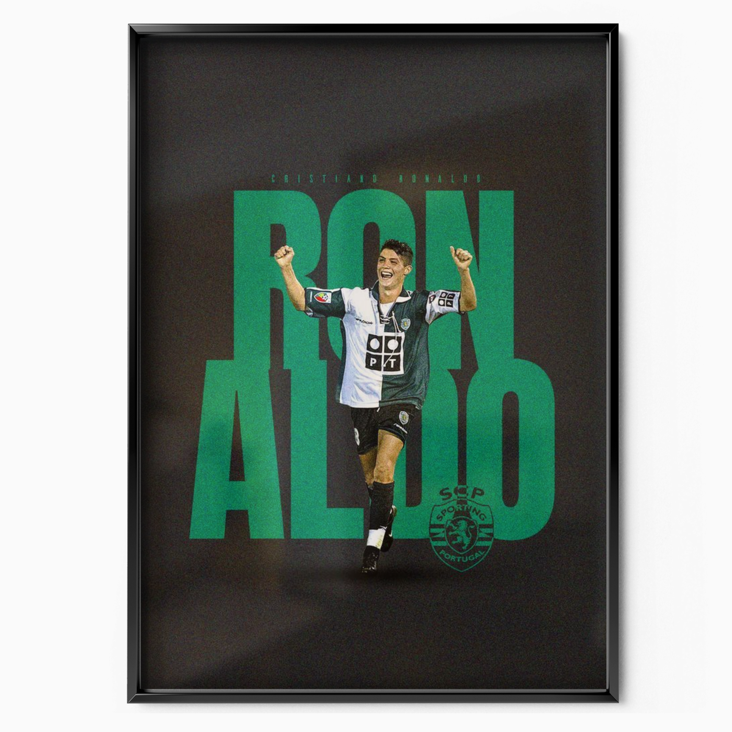 Cristiano Ronaldo - Sporting Portugal Dark Poster