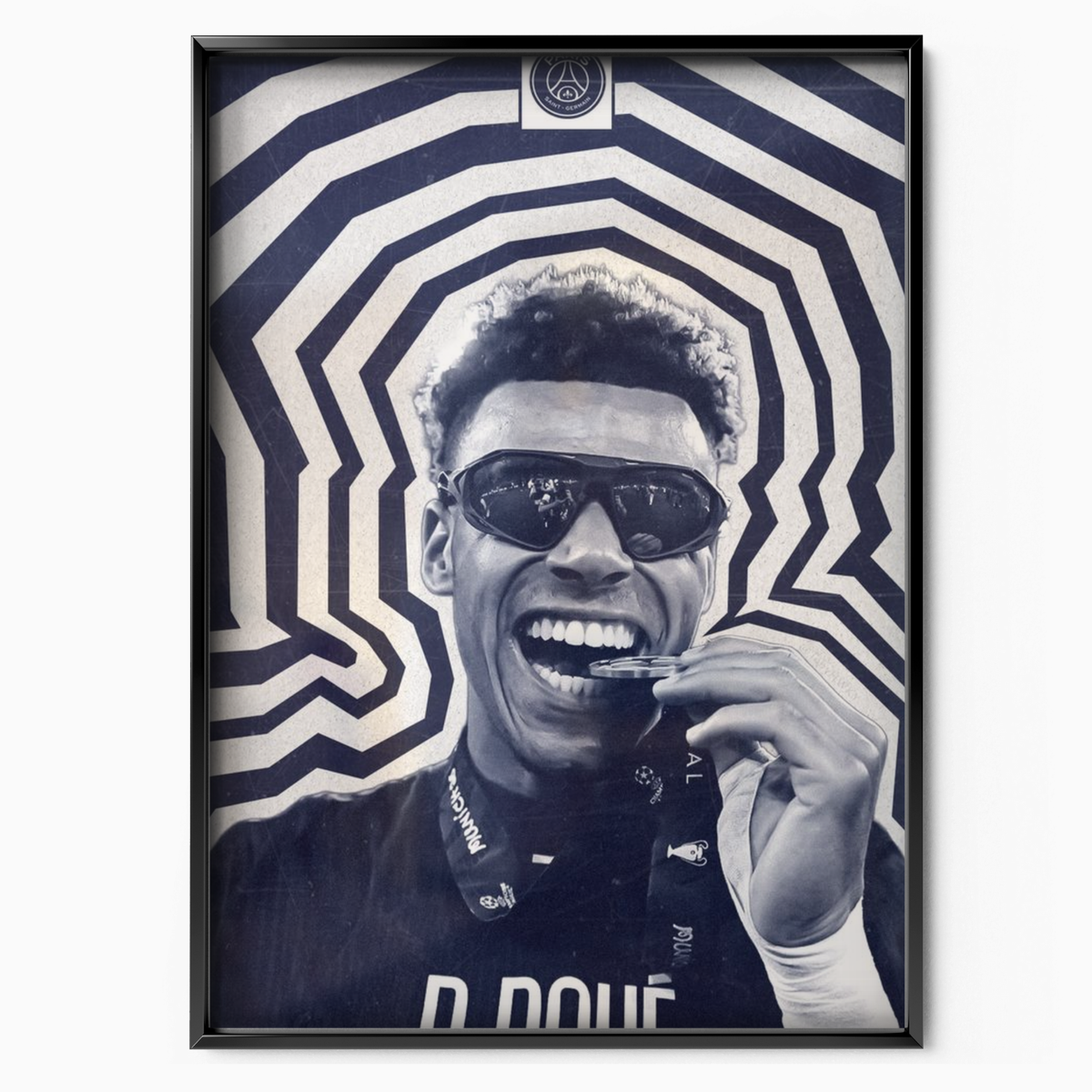 Desire Doue - PSG Celebration Poster