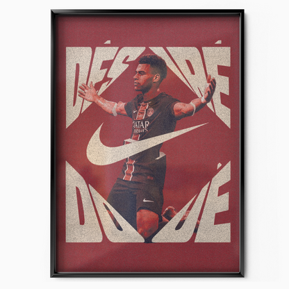 Desire Doue - PSG Number 7 Poster