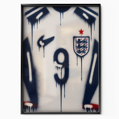 England National Team - Number 9 Poster