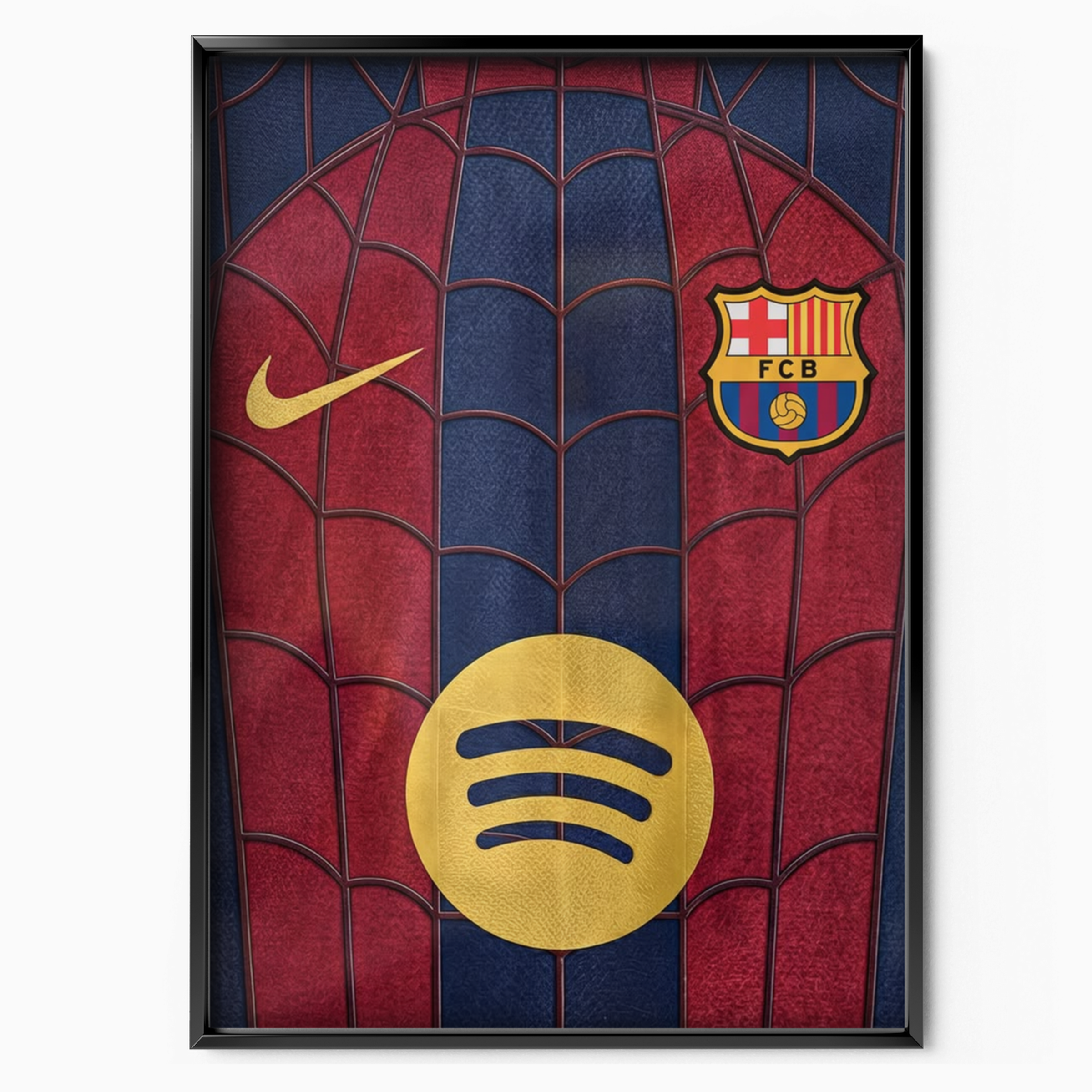 FC Barcelona - Stained Glass Jersey Poster