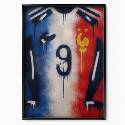 France National Team - Number 9 Poster