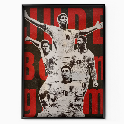 Jude Bellingham - England Number 10 Collage Poster