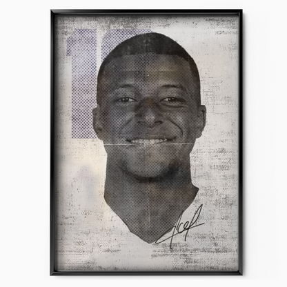 Kylian Mbappe - Collage Portrait Poster