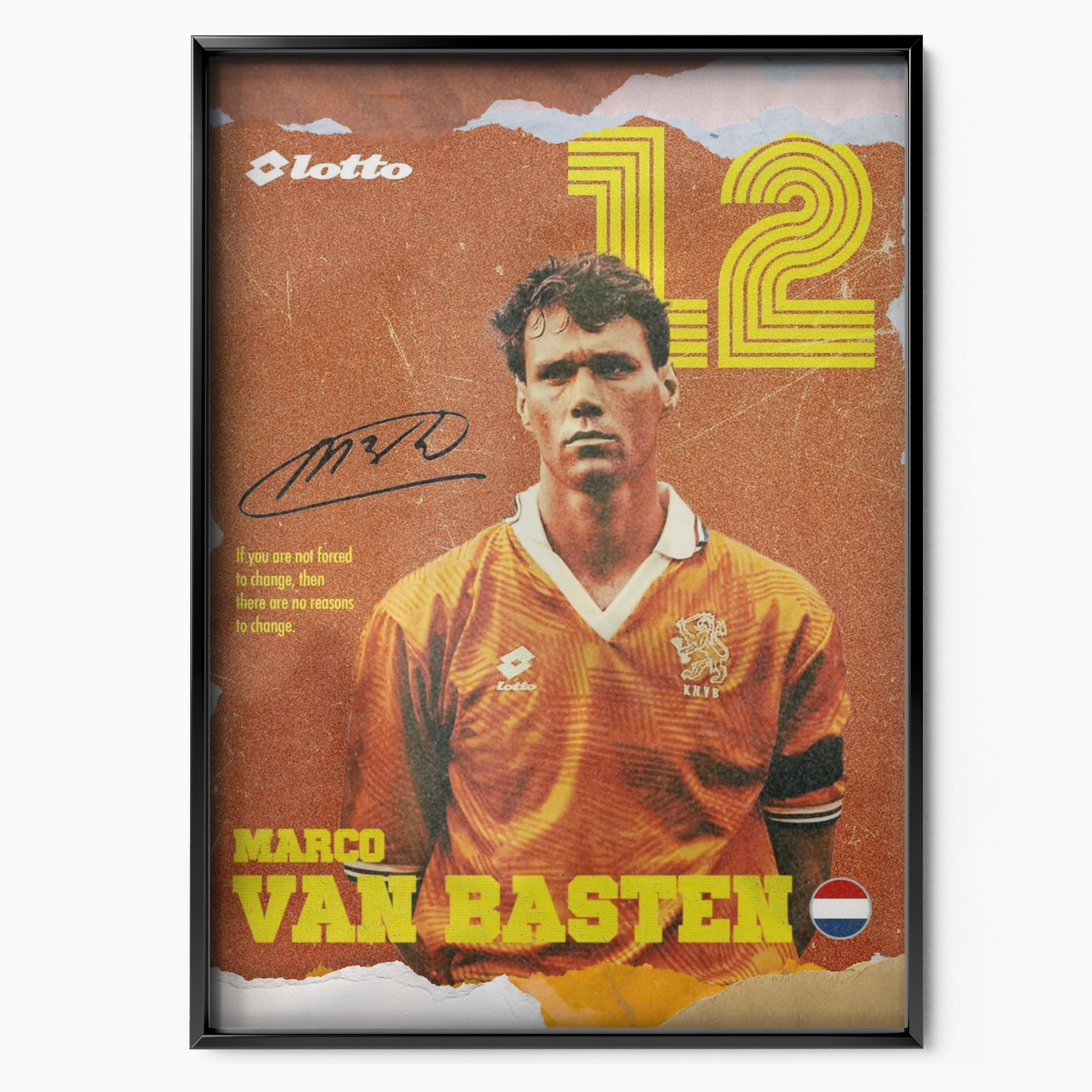 Marco van Basten - Netherlands Number 12 Poster