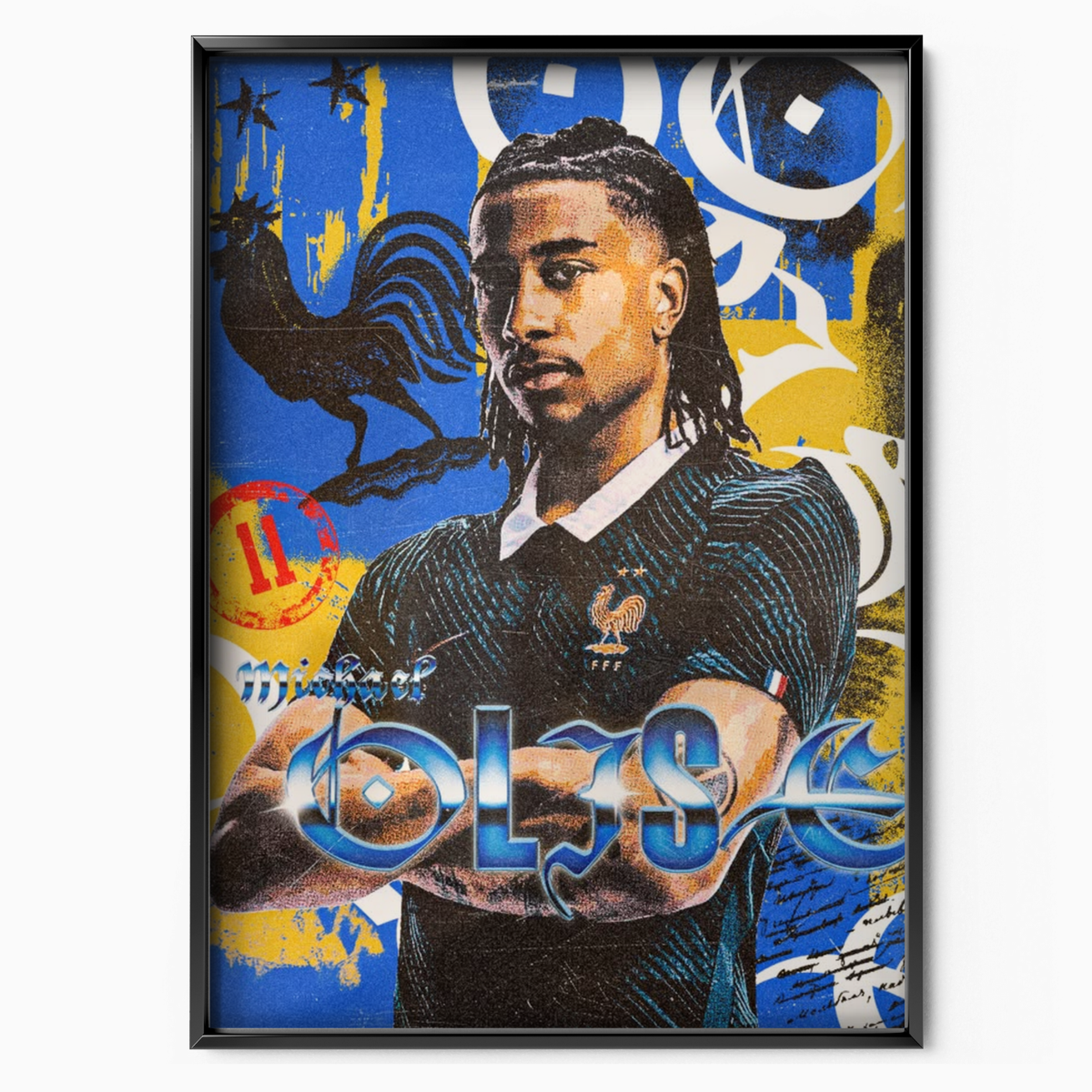 Michael Olise - France Number 11 Poster