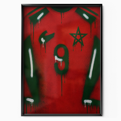 Morocco National Team - Jersey Art Poster