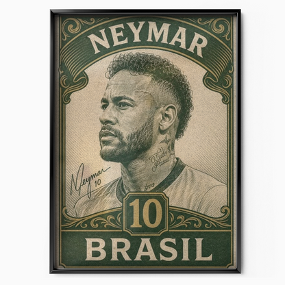 Neymar Jr - Brasil Number 10 Poster