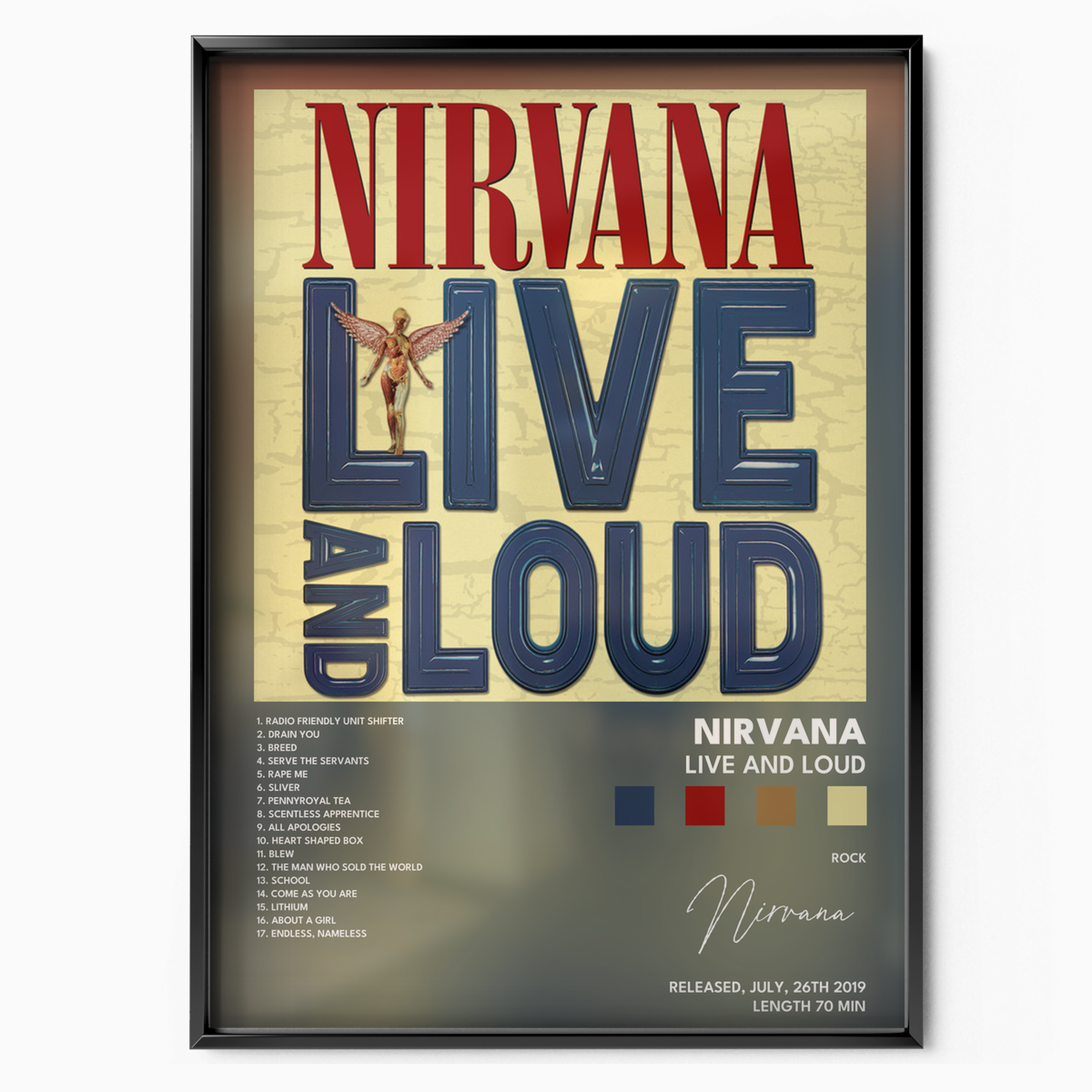 nirvana Live And Loud poster
