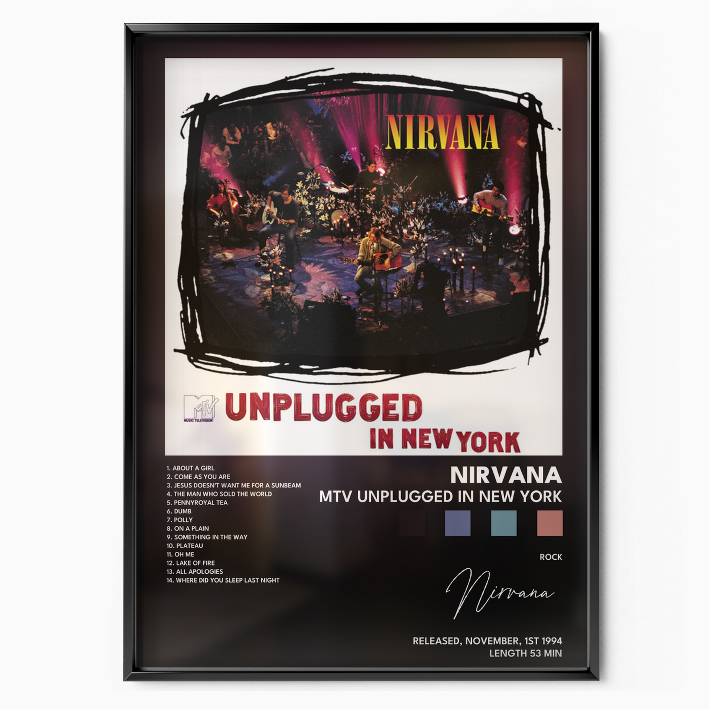 nirvana MTV Unplugged In New York poster