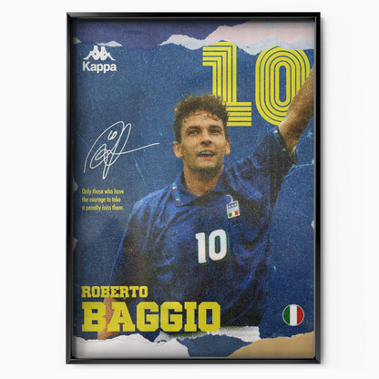 Roberto Baggio - Italy Number 10 Poster