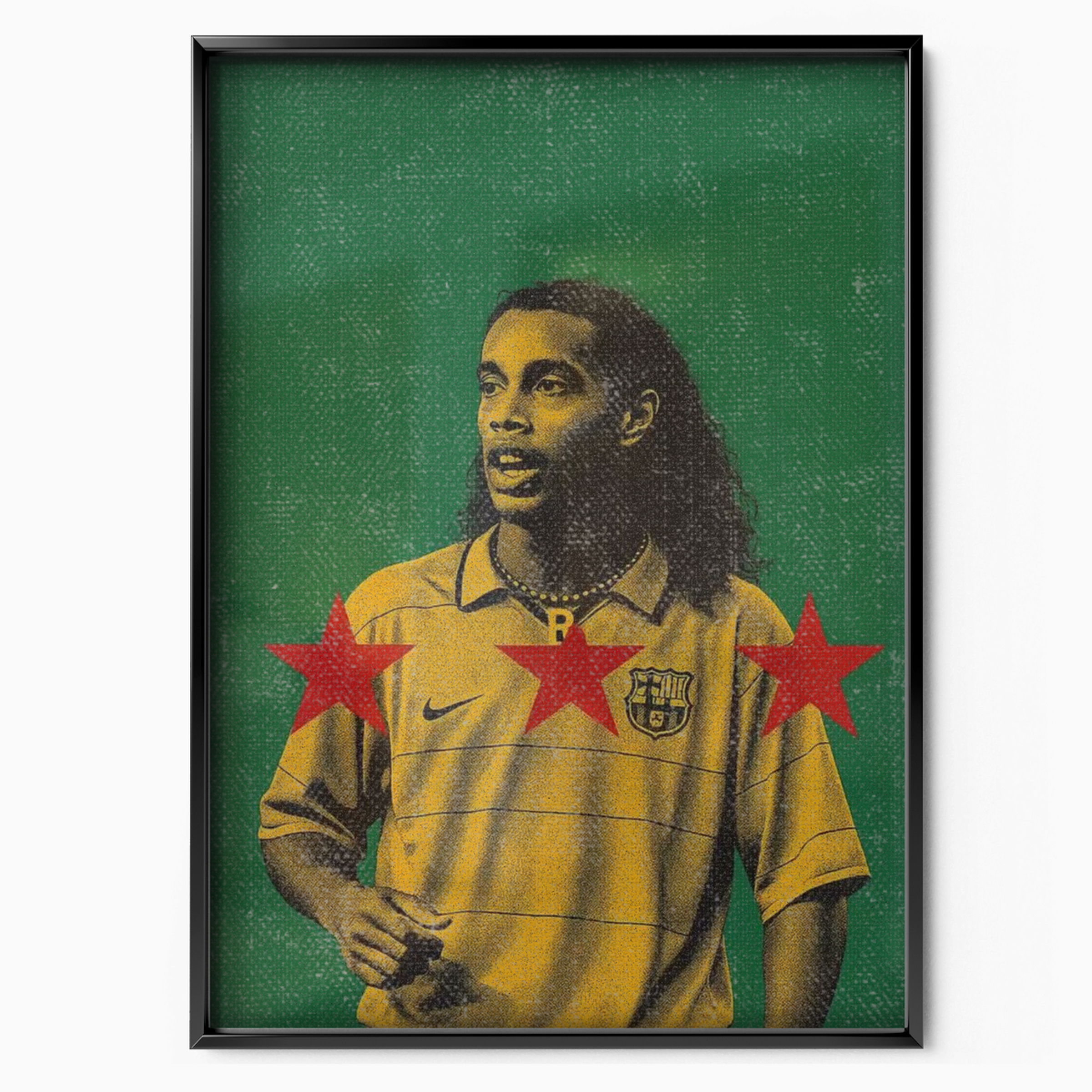 Ronaldinho - Barcelona Yellow Kit Poster