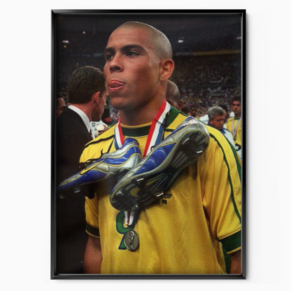 Ronaldo Nazario - Brazil 1998 Poster