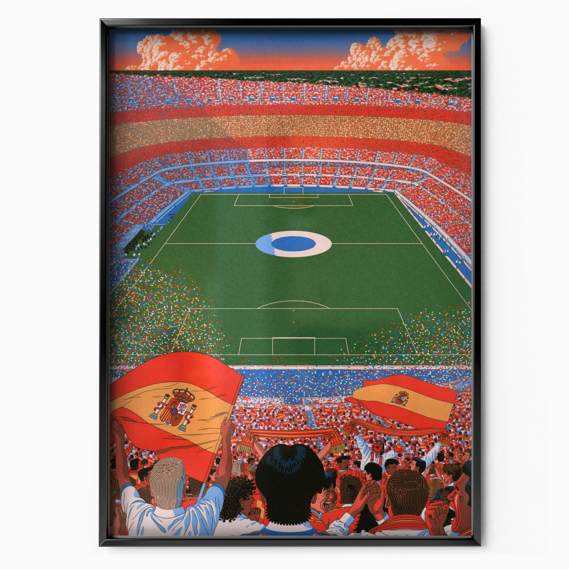 Spain National Team - Stadium Flags Poster