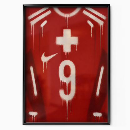 Switzerland National Team - Jersey Art Poster