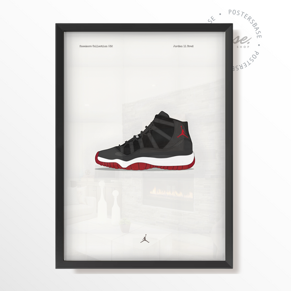 Jordan 11 Bred Poster from 7.95 Free Shipping Posters Base