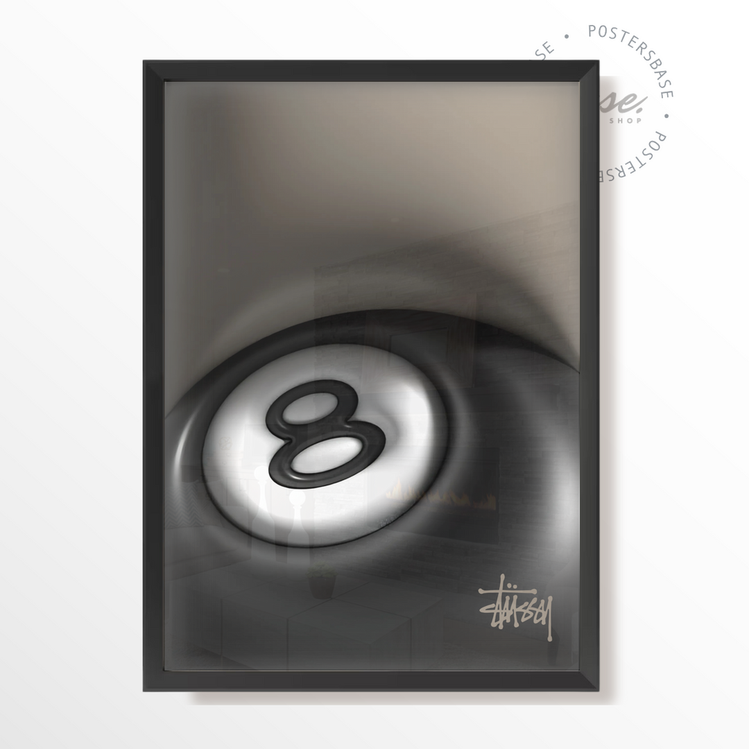 STUSSY X 8BALL 3D Poster – from 7.95€ | Free Shipping – Posters Base