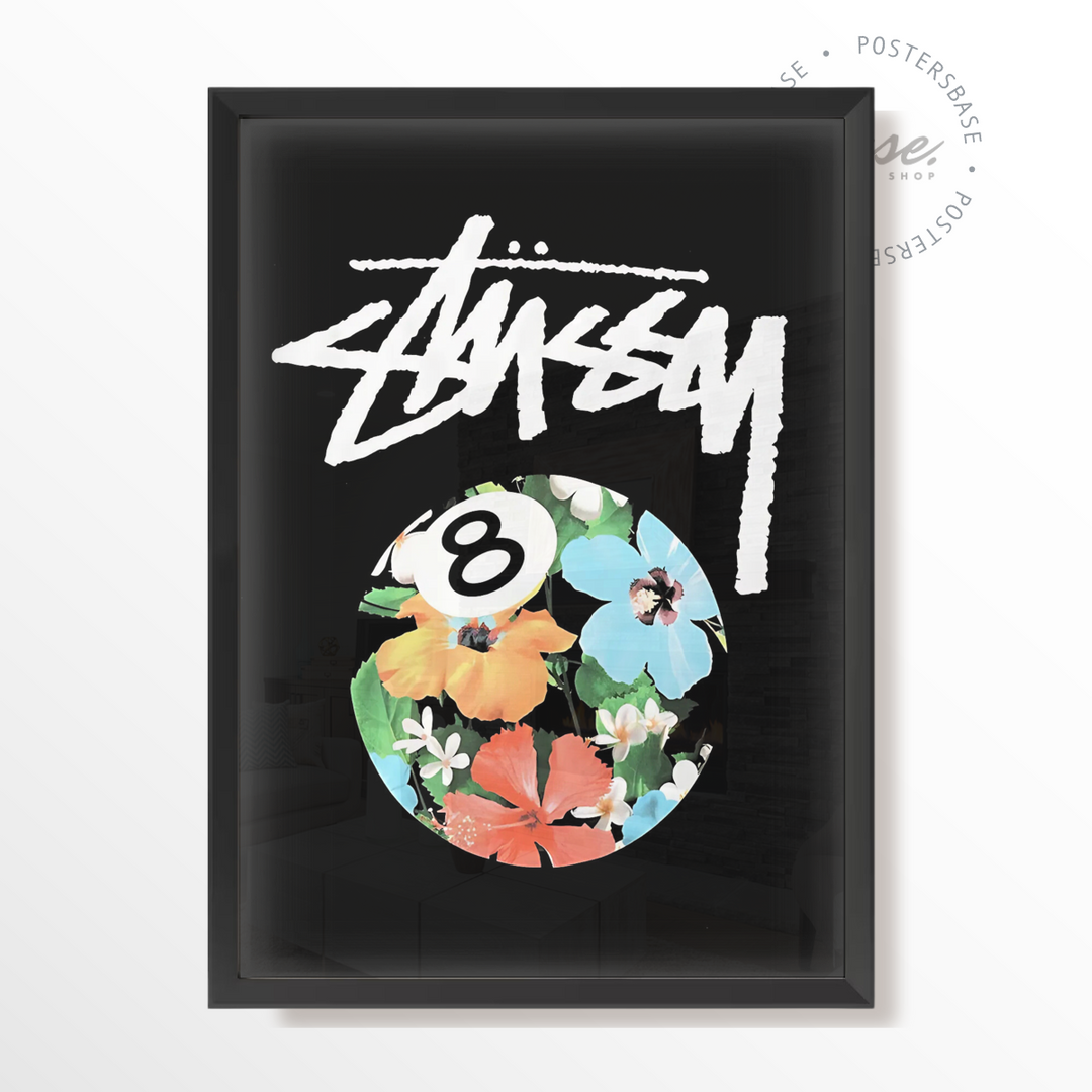 Stussy 8 Ball Flowers Poster – from 7.95€ | Free Shipping