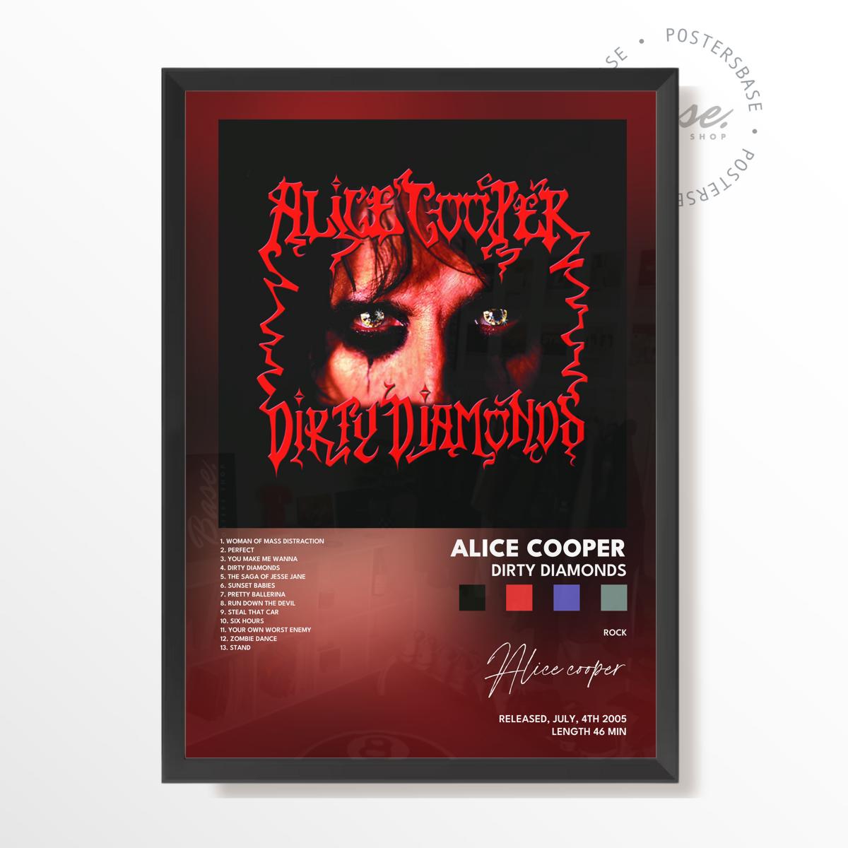 alice cooper Dirty Diamonds poster