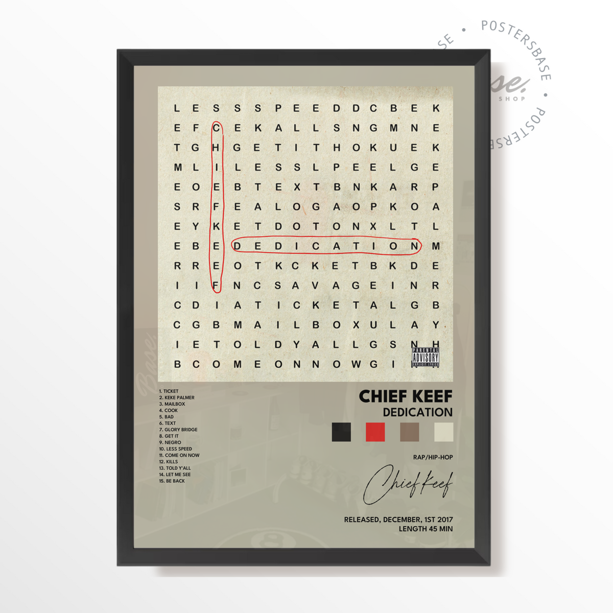 chief keef Dedication poster