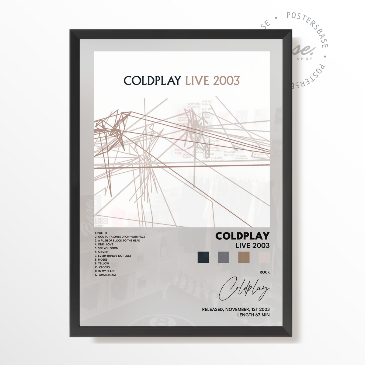 coldplay Live 2003 poster