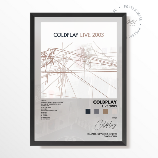 coldplay Live 2003 poster