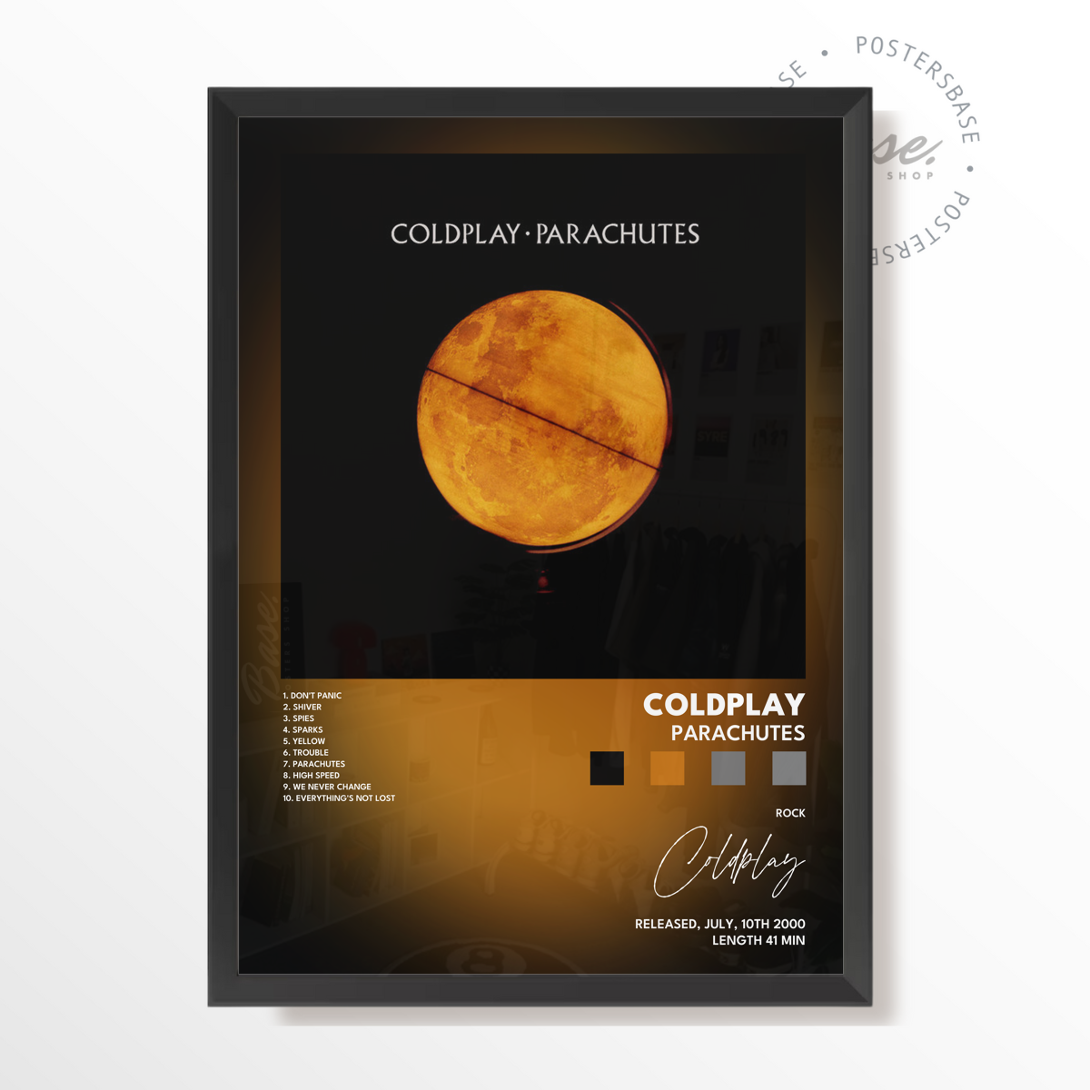 coldplay Parachutes poster