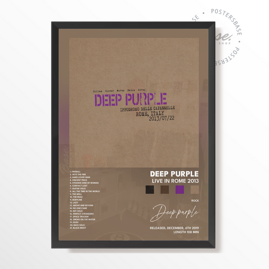 deep purple Live in Rome 2013 poster