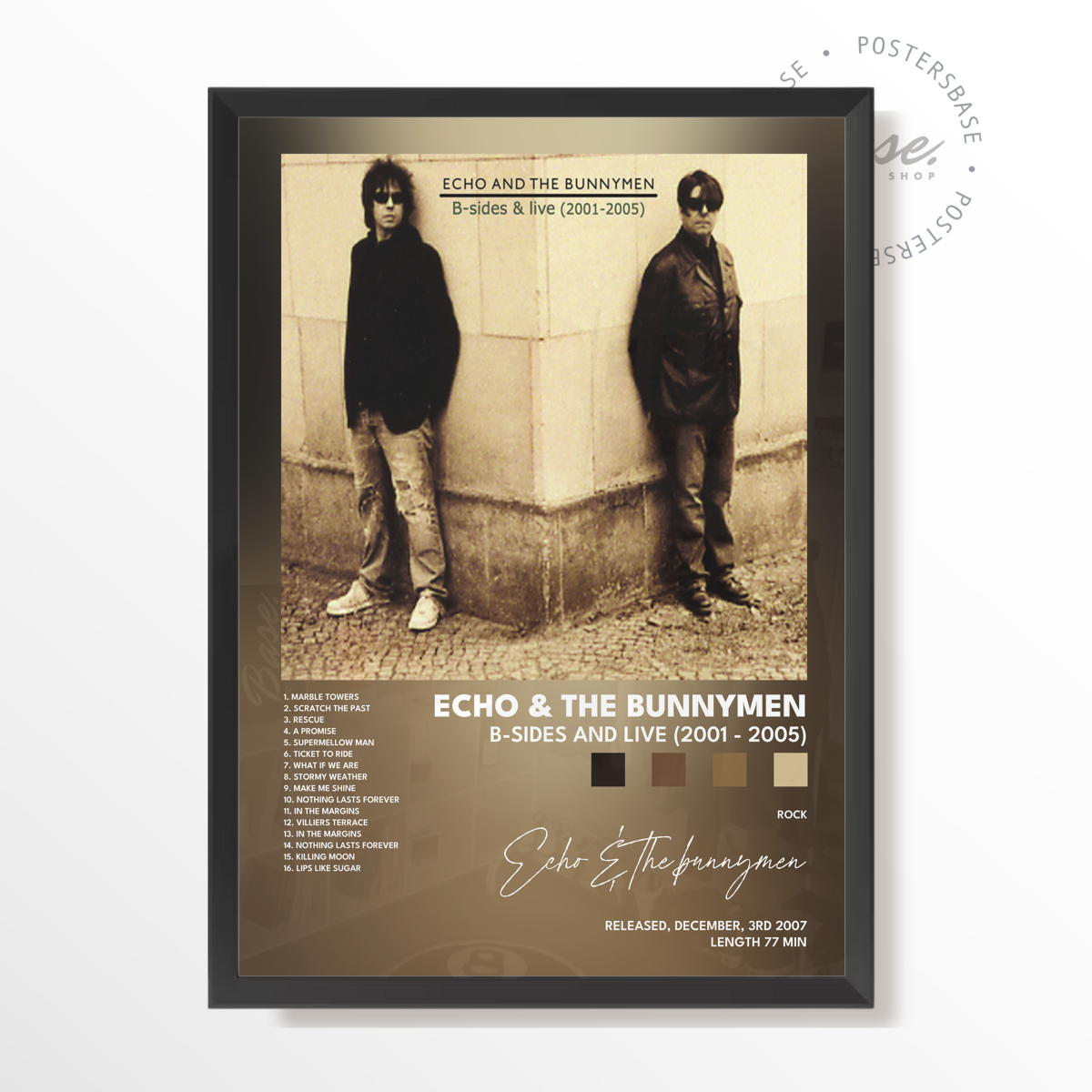 echo  the bunnymen B Sides and Live 2001   2005 poster