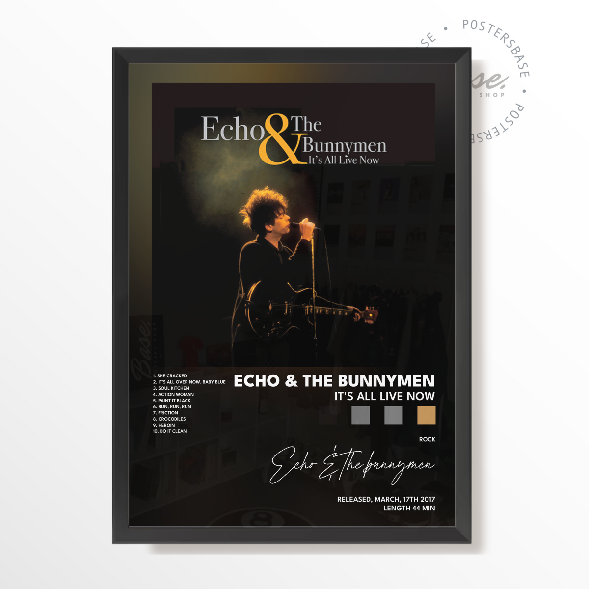 echo  the bunnymen Its All Live Now poster