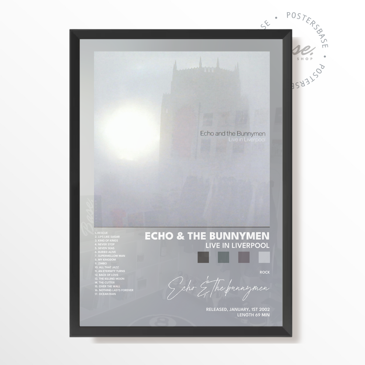 echo  the bunnymen Live in Liverpool poster