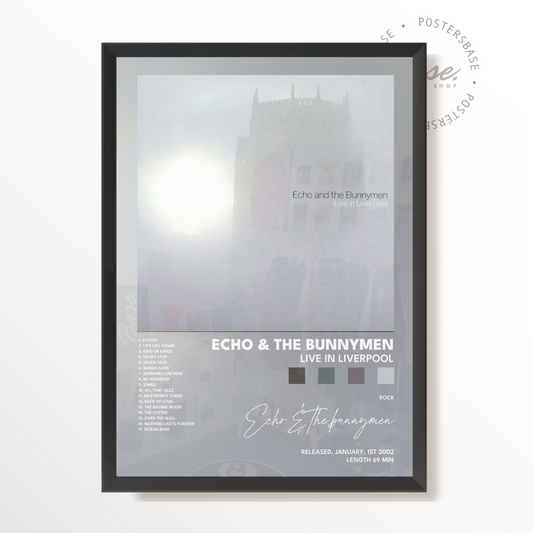 echo  the bunnymen Live in Liverpool poster