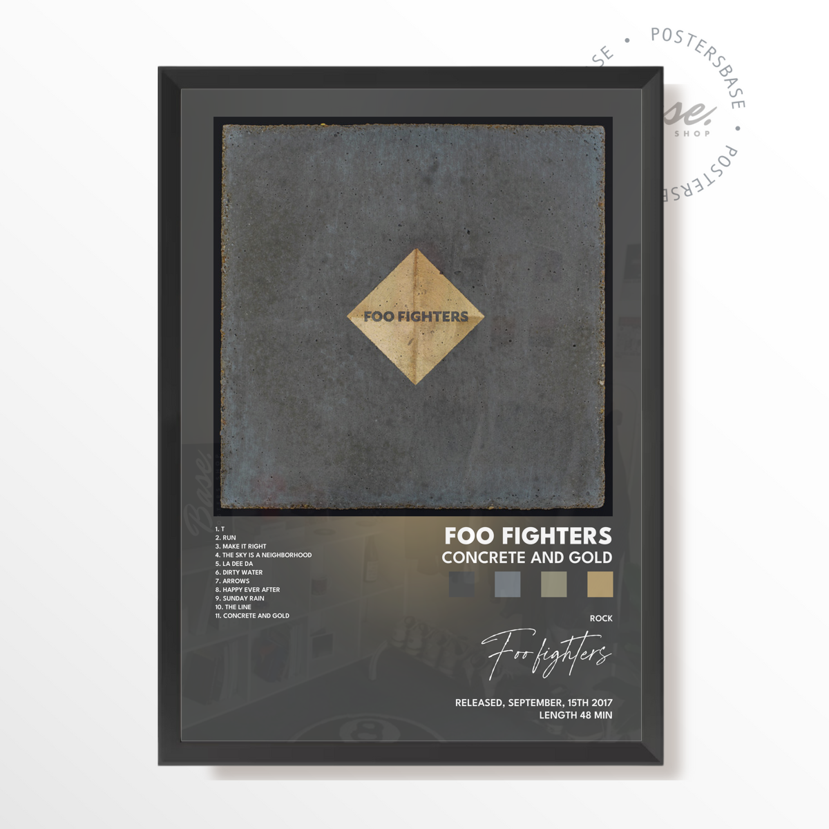 foo fighters Concrete and Gold poster